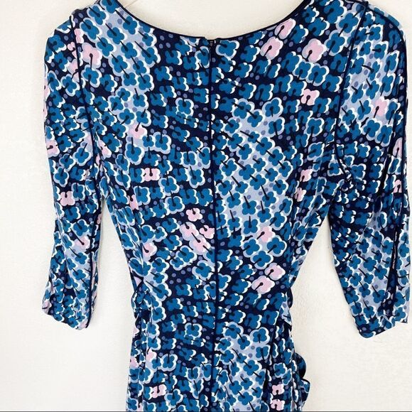 Boden Blue Midi Geometric Sheath Dress Size 4L - Picture 7 of 8